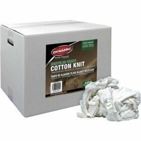 DYNAMIC PAINT PRODUCTS Dynamic #25 20Lb Box Recycled White Cotton Knit Wiping Cloth 64021